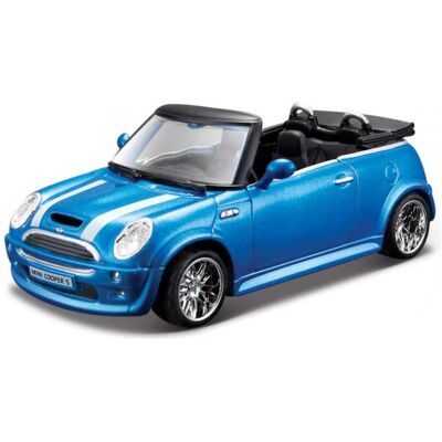 Bburago 18/43041 2020 Mini Cooper S Cabriolet 1:32 scale metallic (Asst.18/43100,18/43000) blue Bburago 18/43041 2020 Mini Cooper S Cabriolet 1:32 scale metallic (Asst.18/43100,18/43000) blue