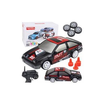 Lean Toys RC Coupé ferngesteuertes Drift-Auto mit austauschbaren Rädern, Schwarz, Massstab 1:24 Lean Toys RC Coupé ferngesteuertes Drift-Auto mit austauschbaren Rädern, Schwarz, Massstab 1:24