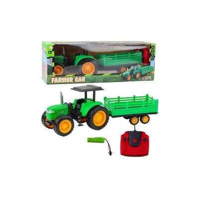 Lean Toys Leantoys Traktor mit Anhänger RC grün Lean Toys Leantoys Traktor mit Anhänger RC grün