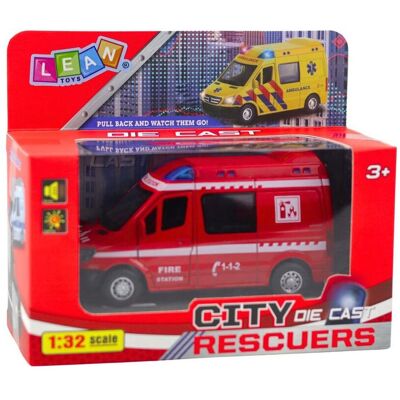 Lean Toys Lean Metall-Feuerwehr-Lkw Drive Pull Back Lights Sounds Rot 1:32 Lean Toys Lean Metall-Feuerwehr-Lkw Drive Pull Back Lights Sounds Rot 1:32