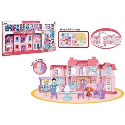 Adar Puppenhaus mit Figuren und hellen Möbeln Adar Puppenhaus mit Figuren und hellen Möbeln