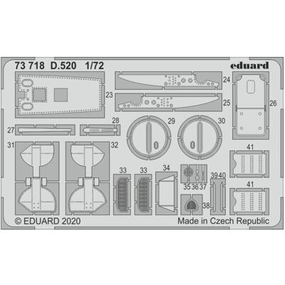 Eduard Modellbausatz D.520 - Maßstab 1:72 - Superdetailliert für Flugzeuge Eduard Modellbausatz D.520 - Maßstab 1:72 - Superdetailliert für Flugzeuge