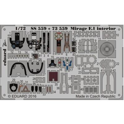 Eduard Mirage F.1 interior for Special Hobby Eduard Mirage F.1 interior for Special Hobby