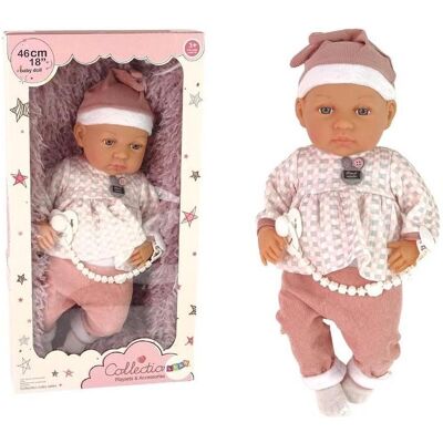 Lean Toys Babypuppe 46 cm rosa Gummifedern Lean Toys Babypuppe 46 cm rosa Gummifedern