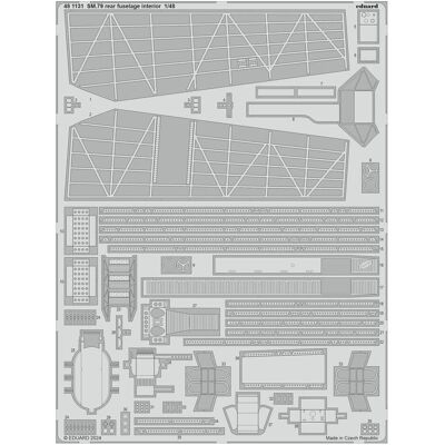 Eduard SM.79 rear fuselage interior 1/48 Eduard SM.79 rear fuselage interior 1/48