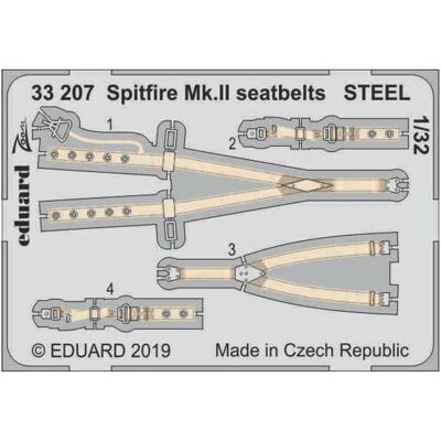 Eduard Spitfire Mk.IIa Stahl Gurte - Modellbau Zubehör Eduard Spitfire Mk.IIa Stahl Gurte - Modellbau Zubehör