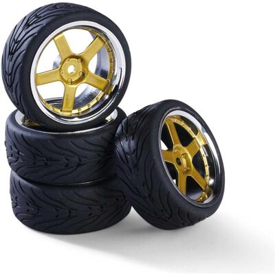 Carson 1:10 Räderset 5 Sp.-Design (4) chrom/gol Carson 1:10 Räderset 5 Sp.-Design (4) chrom/gol