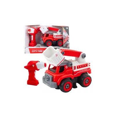 Lean Toys Fire Truck with Turning Boom, Remote Controlled, 2-in-1 Screwdriver Lean Toys Fire Truck with Turning Boom, Remote Controlled, 2-in-1 Screwdriver