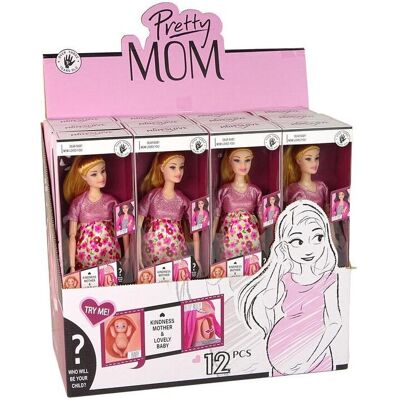 Triton Schwangere Puppe im rosa Blumenkleid Triton Schwangere Puppe im rosa Blumenkleid