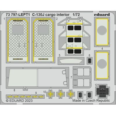 Eduard C-130J cargo interior 1/72 ZVEZDA Eduard C-130J cargo interior 1/72 ZVEZDA