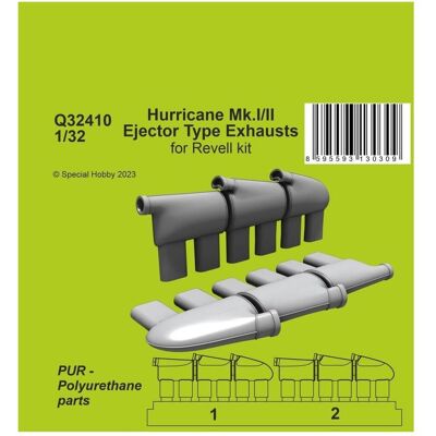 CMK Hurricane Mk.I/II Ejector Type Exhausts 1/32 CMK Hurricane Mk.I/II Ejector Type Exhausts 1/32