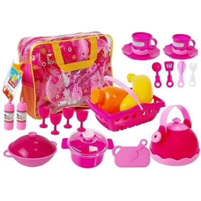 Lean Toys Küchenset 31 Elemente Tasche Geschirr Teller Kinder Lean Toys Küchenset 31 Elemente Tasche Geschirr Teller Kinder