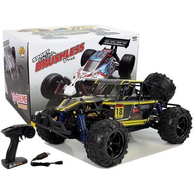 Lean Toys Ferngesteuertes Geländefahrzeug 1:18 gelb Lean Toys Ferngesteuertes Geländefahrzeug 1:18 gelb