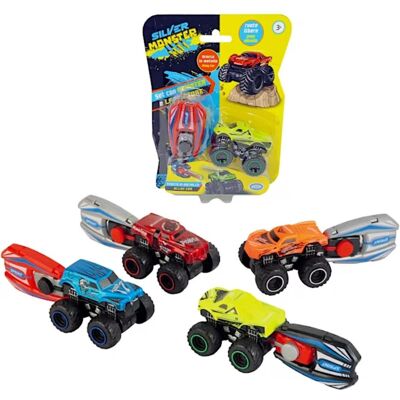 ODS Silver Monster - Set Auto con lanciatoremonster a ruote libere con lanciatore, SCOCCA IN METALLO ODS Silver Monster - Set Auto con lanciatoremonster a ruote libere con lanciatore, SCOCCA IN METALLO