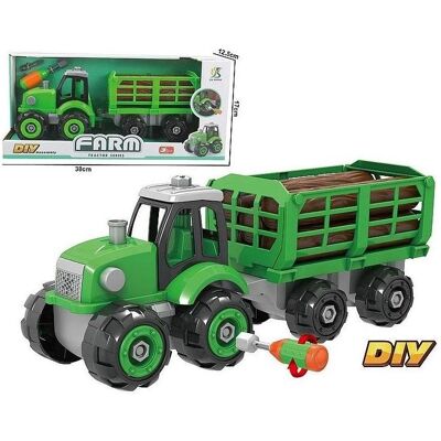 Adar Traktor mit Anhänger zum Wenden mit einem Schraubenzieher Adar Traktor mit Anhänger zum Wenden mit einem Schraubenzieher