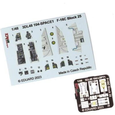 Eduard F-16C Block 25 SPACE 1/48 for KINETIC Eduard F-16C Block 25 SPACE 1/48 for KINETIC