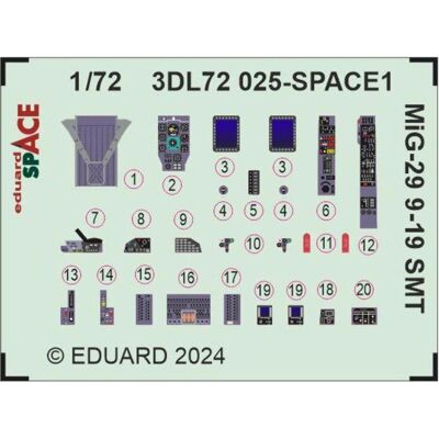 Eduard MiG-29 9-19 SMT SPACE 1/72 Eduard MiG-29 9-19 SMT SPACE 1/72