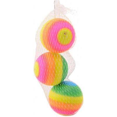 Johntoy Regenbogenbälle 7 cm Gummi 3 Stück Johntoy Regenbogenbälle 7 cm Gummi 3 Stück