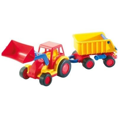 Wader Traktor mit Schaufel und Anhänger Wader Traktor mit Schaufel und Anhänger