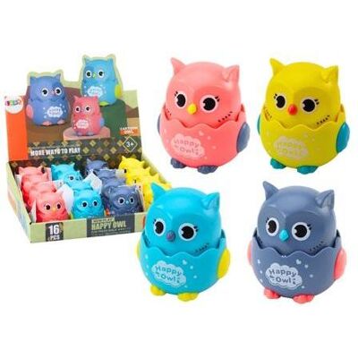 Lean Toys Kleine fröhliche kleine Eule, Friktionsantrieb, 4 Farben Lean Toys Kleine fröhliche kleine Eule, Friktionsantrieb, 4 Farben