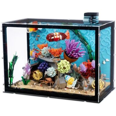 iDisplayit Acryl-Display für LEGO 10366 Tropisches Aquarium mit Aussparung für Fish Tank Filter iDisplayit Acryl-Display für LEGO 10366 Tropisches Aquarium mit Aussparung für Fish Tank Filter