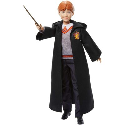 0 Ron Weasley-Modepuppe im typischen Hogwarts-Gewand mit Zauberstab-Zubehörteil, vom Film inspiriert 0 Ron Weasley-Modepuppe im typischen Hogwarts-Gewand mit Zauberstab-Zubehörteil, vom Film inspiriert