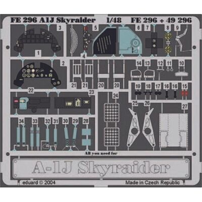 Eduard A-1J Skyraider Vorgefertigtes Farbmodell - 1:48 Eduard A-1J Skyraider Vorgefertigtes Farbmodell - 1:48