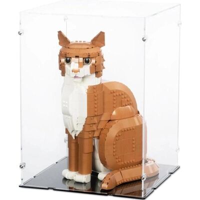 iDisplayit Acryl-Display für LEGO 21376 Orangefarbene Katze (Mit schwarzem Boden) iDisplayit Acryl-Display für LEGO 21376 Orangefarbene Katze (Mit schwarzem Boden)