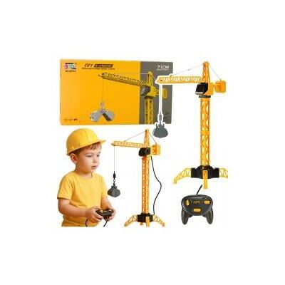 Lean Toys Ferngesteuerter Baukran, kabelgebunden, 360°-Drehung, 71 cm Lean Toys Ferngesteuerter Baukran, kabelgebunden, 360°-Drehung, 71 cm
