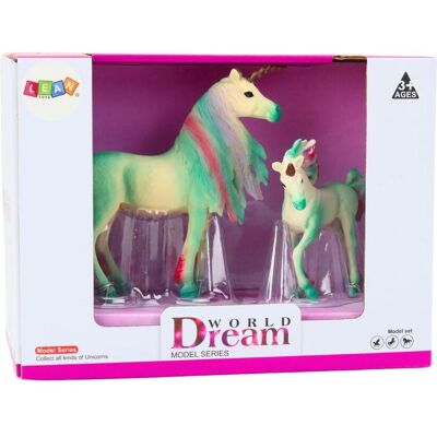 Lean Toys Sammelfiguren eines Einhorns mit Jungem Lean Toys Sammelfiguren eines Einhorns mit Jungem