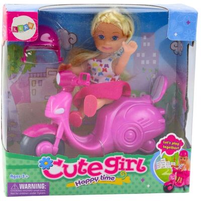Lean Toys Lean Mini Dolly Puppen Set Roller Helm Rosa Lean Toys Lean Mini Dolly Puppen Set Roller Helm Rosa