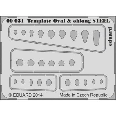 Eduard Template ovals & oblong STEEL for tool Eduard Template ovals & oblong STEEL for tool