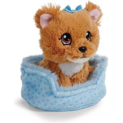 NICI GREEN Kuscheltier little Paws Hund Yorkshire braun 12cm im blauem Körbchen (12 cm) NICI GREEN Kuscheltier little Paws Hund Yorkshire braun 12cm im blauem Körbchen (12 cm)