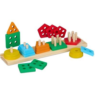 Relaxdays Holz-Stapelspielzeug - Farbenfrohes Lernspielzeug Relaxdays Holz-Stapelspielzeug - Farbenfrohes Lernspielzeug