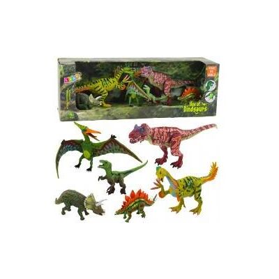 Lean Toys Dinosaurier-Figuren-Set, bewegliche Beine, Münder, 6-tlg Lean Toys Dinosaurier-Figuren-Set, bewegliche Beine, Münder, 6-tlg