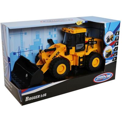 Speedzone Bagger Light & Sound, mit Friktion, 1:16 Speedzone Bagger Light & Sound, mit Friktion, 1:16