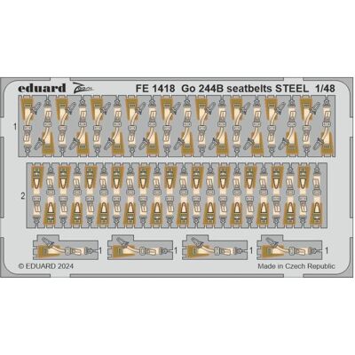 Eduard Go 244B seatbelts STEEL 1/48 ICM Eduard Go 244B seatbelts STEEL 1/48 ICM