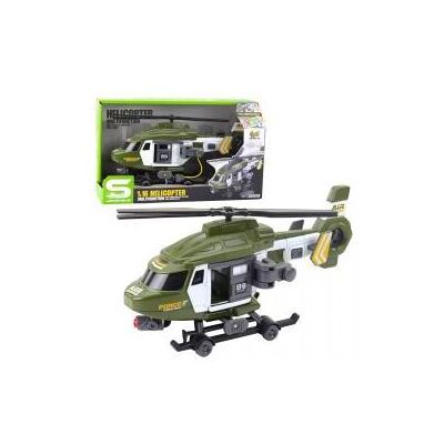 Lean Toys Militärhubschrauber Haken Trage Lichter Geräusche Khaki 1:16 Lean Toys Militärhubschrauber Haken Trage Lichter Geräusche Khaki 1:16