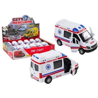 Lean Toys Rettungswagen Rettungswagen 1:32 Lichter Sound Antrieb weiss Lean Toys Rettungswagen Rettungswagen 1:32 Lichter Sound Antrieb weiss