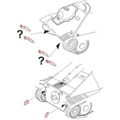 CMK Jagdpanzer 38 hetzer Towing eyes für Tamiya Bausatz CMK Jagdpanzer 38 hetzer Towing eyes für Tamiya Bausatz