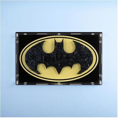iDisplayit Acryl-Wand-Display für LEGO 76330 Batman Logo (Mit gelben Oval auf schwarzem Hintergrund) iDisplayit Acryl-Wand-Display für LEGO 76330 Batman Logo (Mit gelben Oval auf schwarzem Hintergrund)