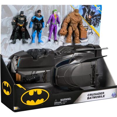 Spin Master Dc Batman - Crusader Bundle - Batmobile And 4 X 10 Spin Master Dc Batman - Crusader Bundle - Batmobile And 4 X 10