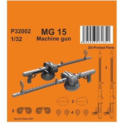 CMK MG 15 Machine gun (2 pcs) CMK MG 15 Machine gun (2 pcs)