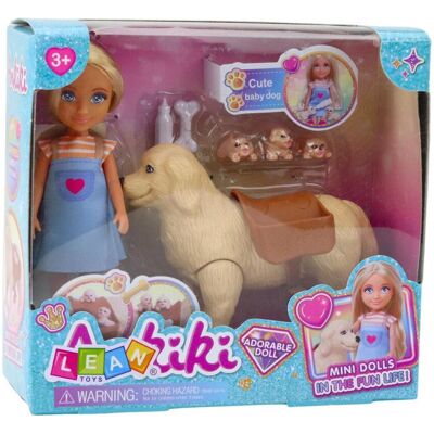 Lean Toys Ankiki Hunde-Minipuppenset mit Tasche, Welpenknochen Lean Toys Ankiki Hunde-Minipuppenset mit Tasche, Welpenknochen
