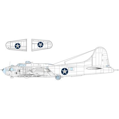 Eduard B-17F US national insignia rounded 1/48 Eduard B-17F US national insignia rounded 1/48