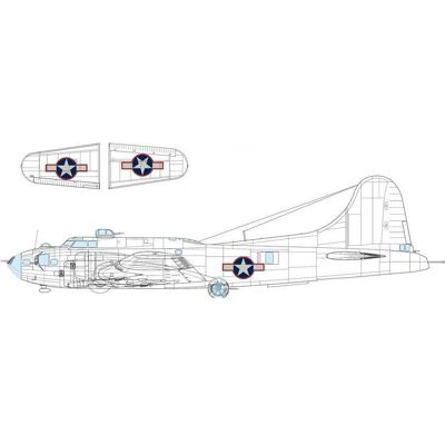 Eduard B-17F US national insignia w/ red outline 1/48 Eduard B-17F US national insignia w/ red outline 1/48