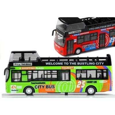 Lean Toys Doppeldeckerbus 1:32 mit aufklappbaren Türen MIX Lean Toys Doppeldeckerbus 1:32 mit aufklappbaren Türen MIX