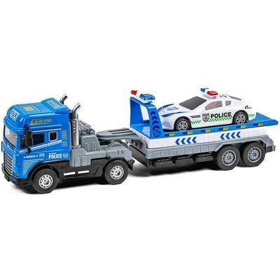 Toymax Die-cast truck w/hanger, police car, light & sound Toymax Die-cast truck w/hanger, police car, light & sound