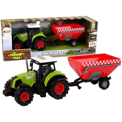 Lean Toys Traktor mit abnehmbarem Anhänger Lean Toys Traktor mit abnehmbarem Anhänger