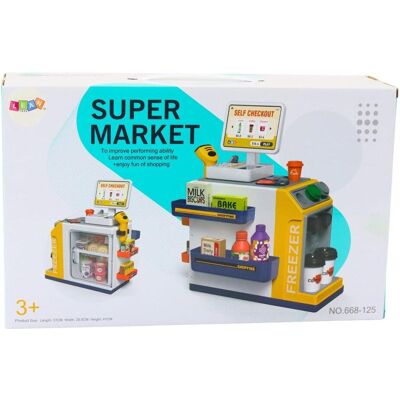 Lean Toys, Kaufladen Zubehör, Supermarktkasse mit Licht- und Tonscanner Lean Toys, Kaufladen Zubehör, Supermarktkasse mit Licht- und Tonscanner